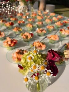 Catering appetisers for a private event in Marbella