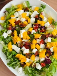 Fresh salad prepared by a private chef in Marbella