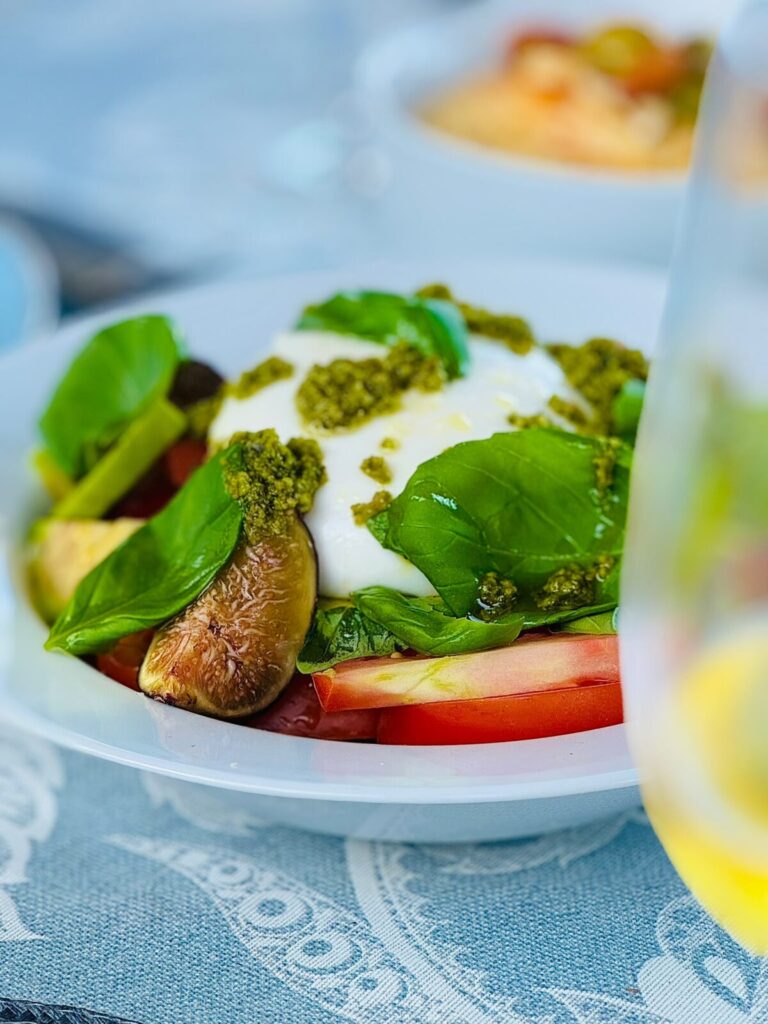 Burrata salad by a private chef in Marbella