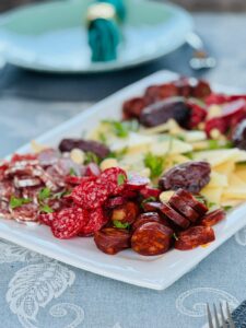 Charcuterie and cheese platter for a party