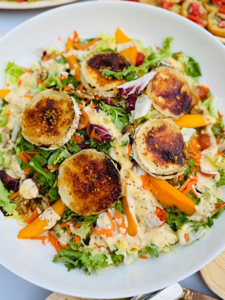Scallop salad starter prepared by a private chef